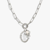 Awe Inspired Necklaces 925 Sterling Silver Spider Locket Charm Necklace