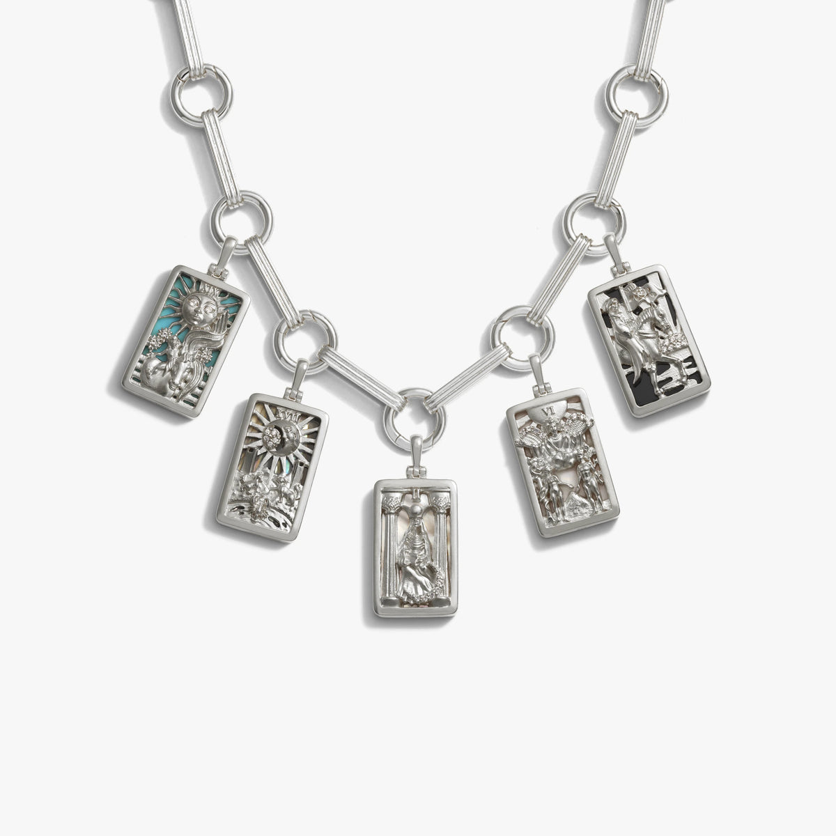 Awe Inspired Necklaces 925 Sterling Silver Tarot Bar Charm Necklace