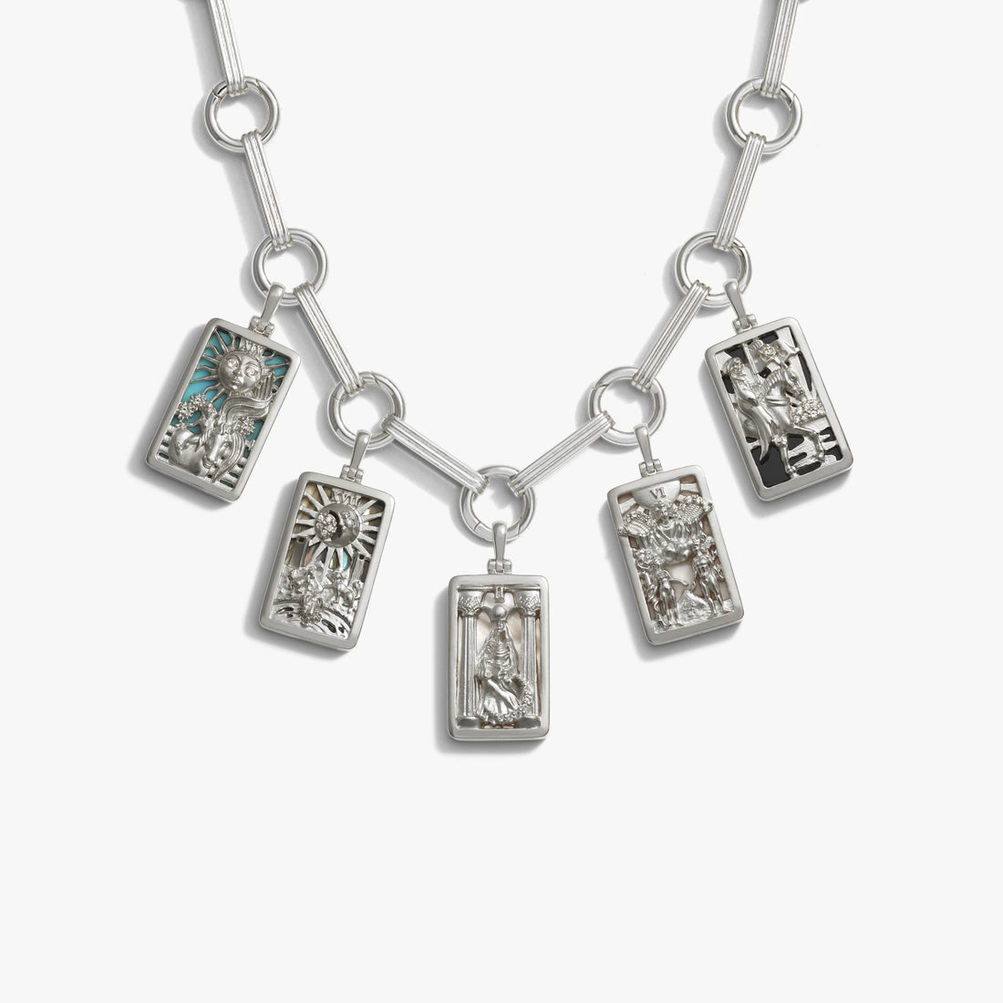 Awe Inspired Necklaces 925 Sterling Silver Tarot Bar Charm Necklace