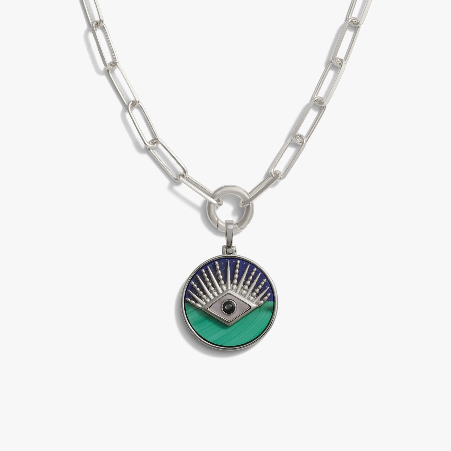 Awe Inspired Necklaces 925 Sterling Silver Third Eye Statement Single Charm Necklace