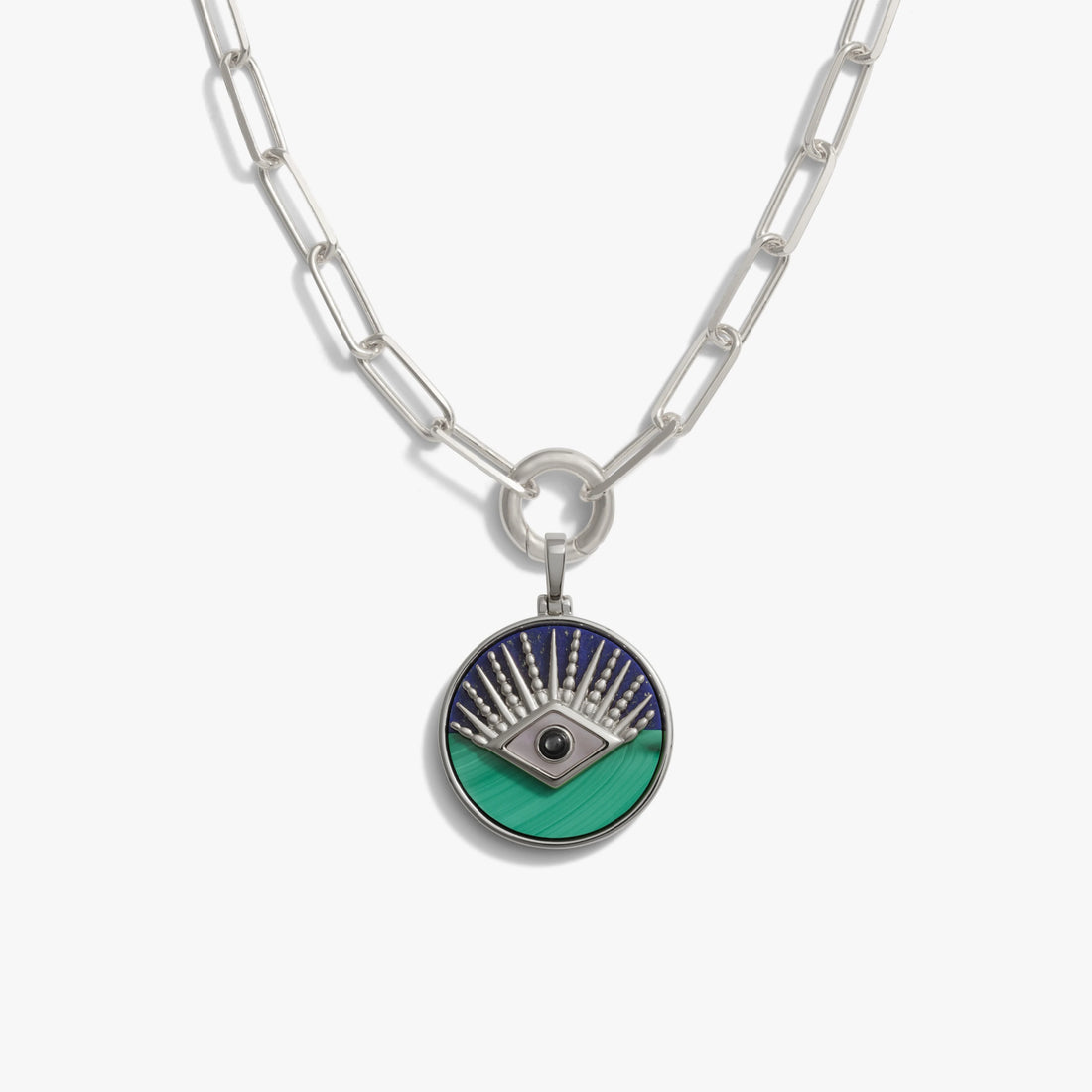 Awe Inspired Necklaces 925 Sterling Silver Third Eye Statement Single Charm Necklace