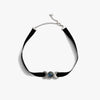 Awe Inspired Necklaces 925 Sterling Silver Triple Moon Velvet Choker