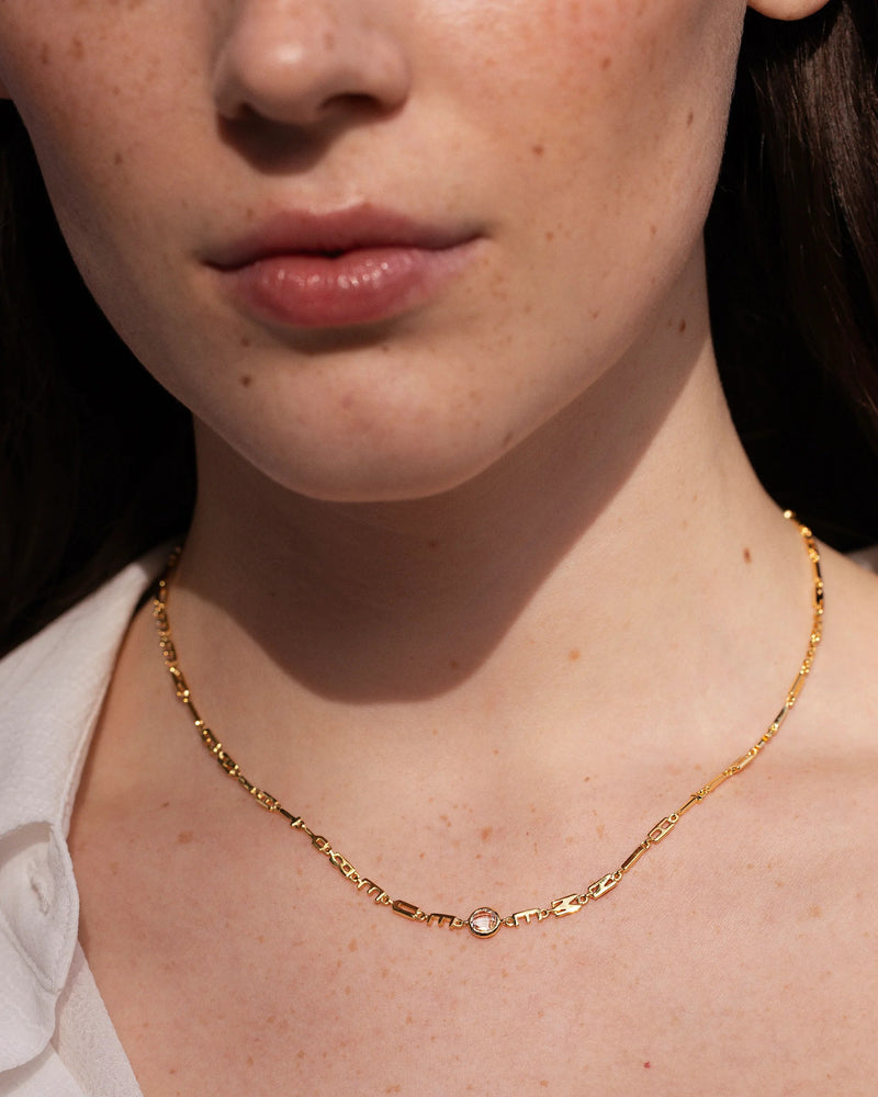 Awe Inspired Necklaces Affirmation Necklace with Bezel