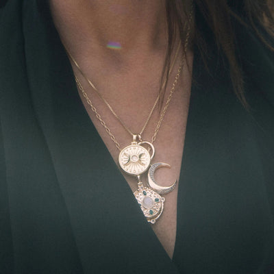 Awe Inspired Necklaces Alanis Triple Moon Necklace