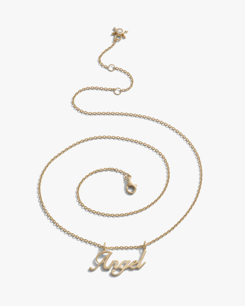 Awe Inspired Necklaces Angel Nameplate Necklace