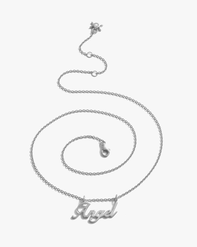 Awe Inspired Necklaces Angel Nameplate Necklace