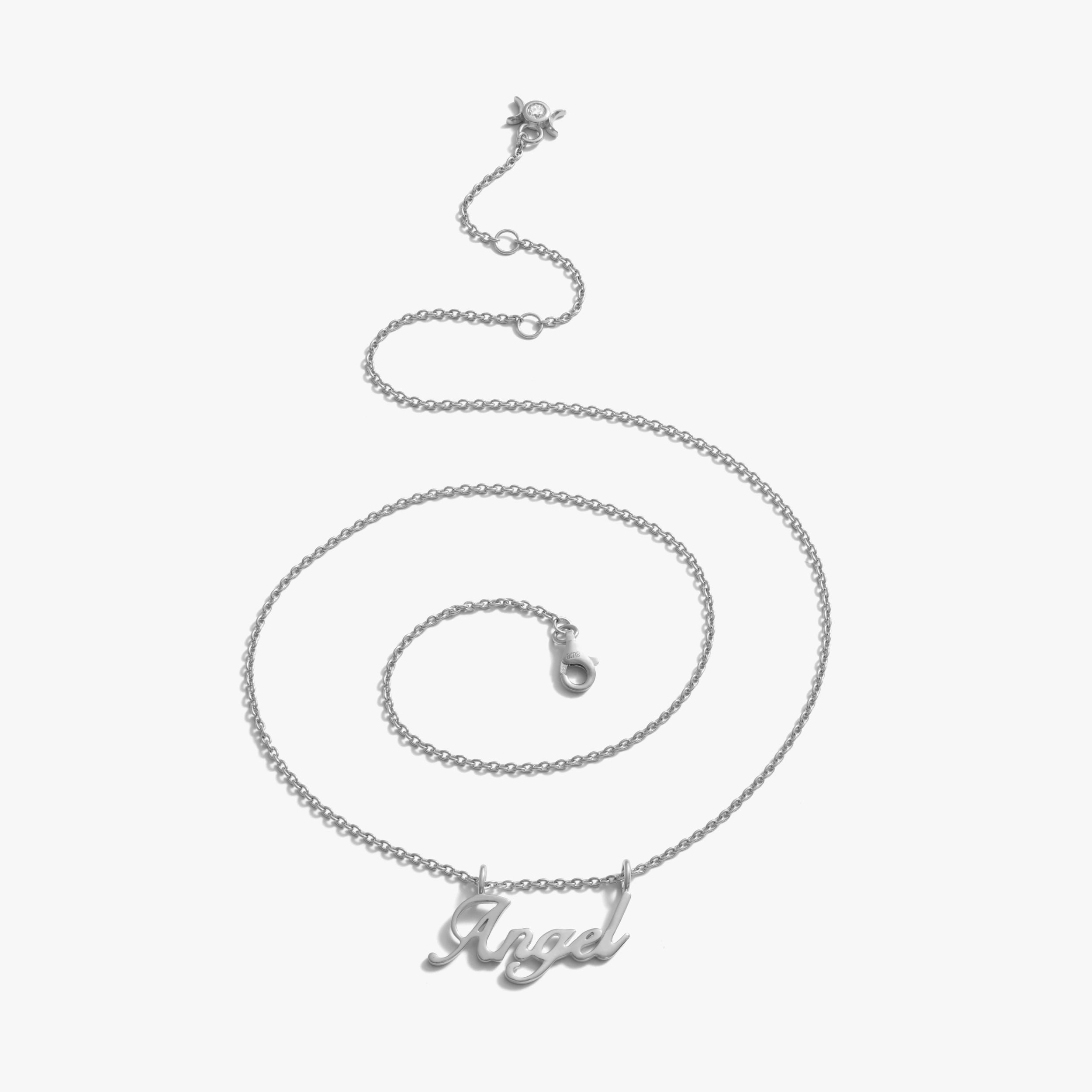 Awe Inspired Necklaces Angel Nameplate Necklace