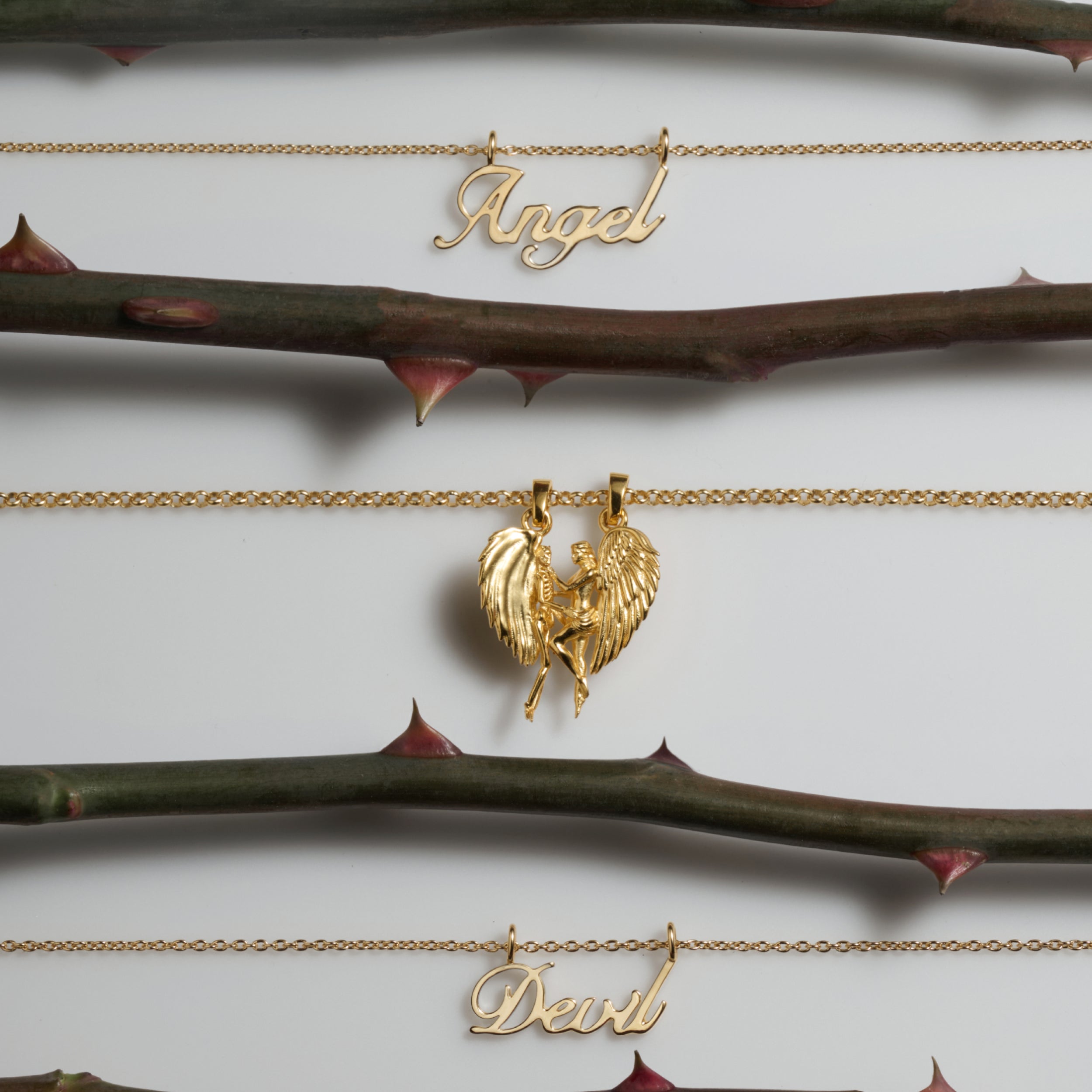 Awe Inspired Necklaces Angel To My Devil Necklace Set