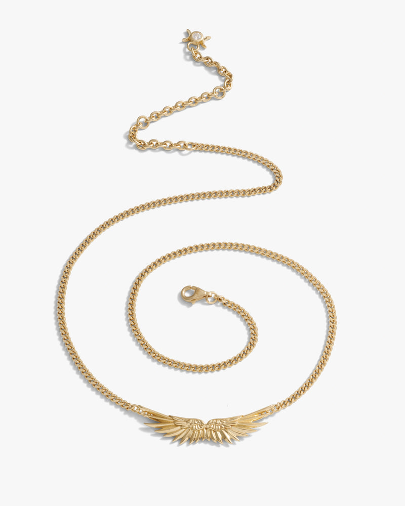 Awe Inspired Necklaces Angel Wing Cuban Necklace