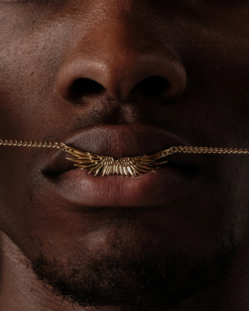 Awe Inspired Necklaces Angel Wing Cuban Necklace