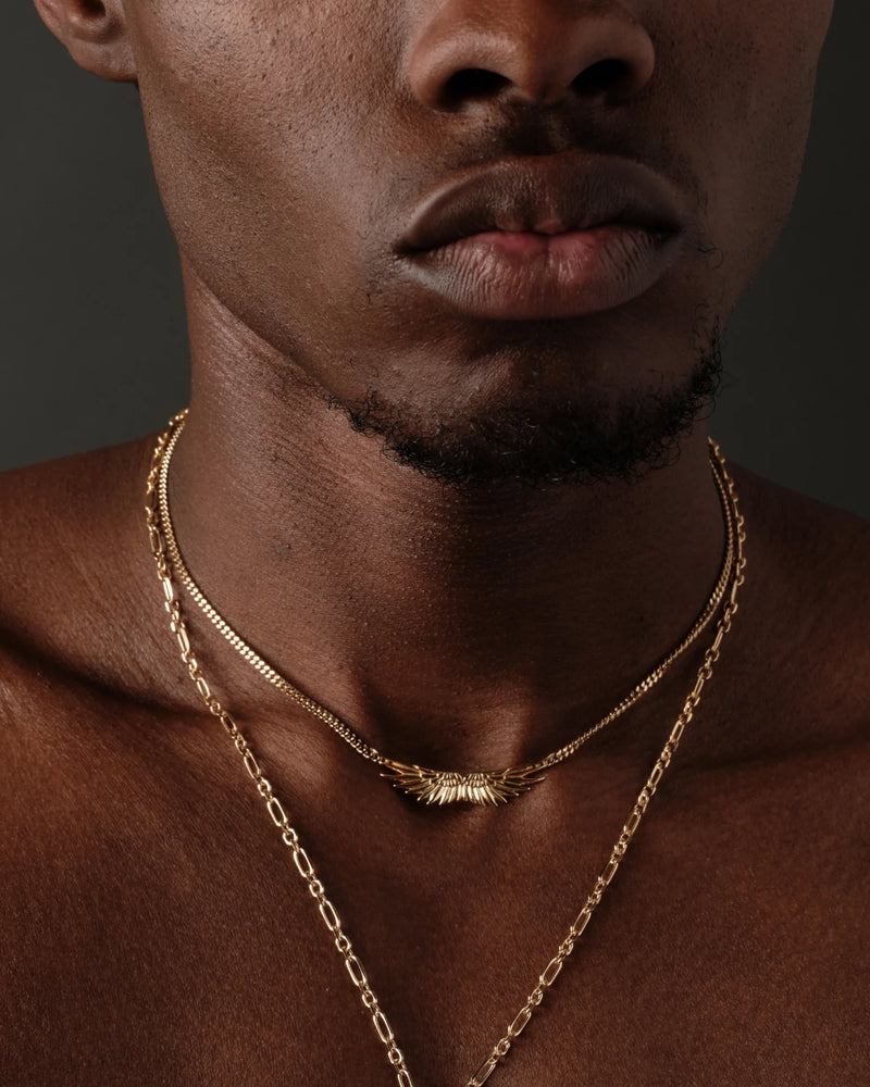 Awe Inspired Necklaces Angel Wing Cuban Necklace