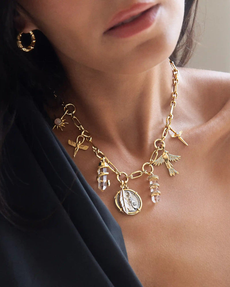 Awe Inspired Necklaces Athena Statement Charm Necklace