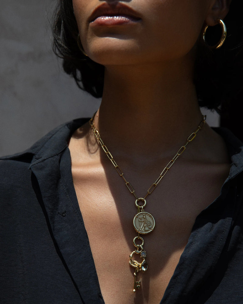 Awe Inspired Necklaces Athena Unlocked Charm Lariat