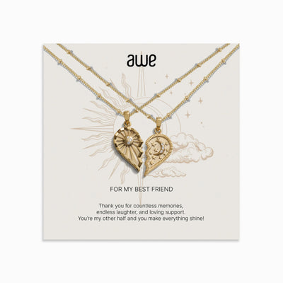 Awe Inspired Necklaces Best Friend Card Gift Set