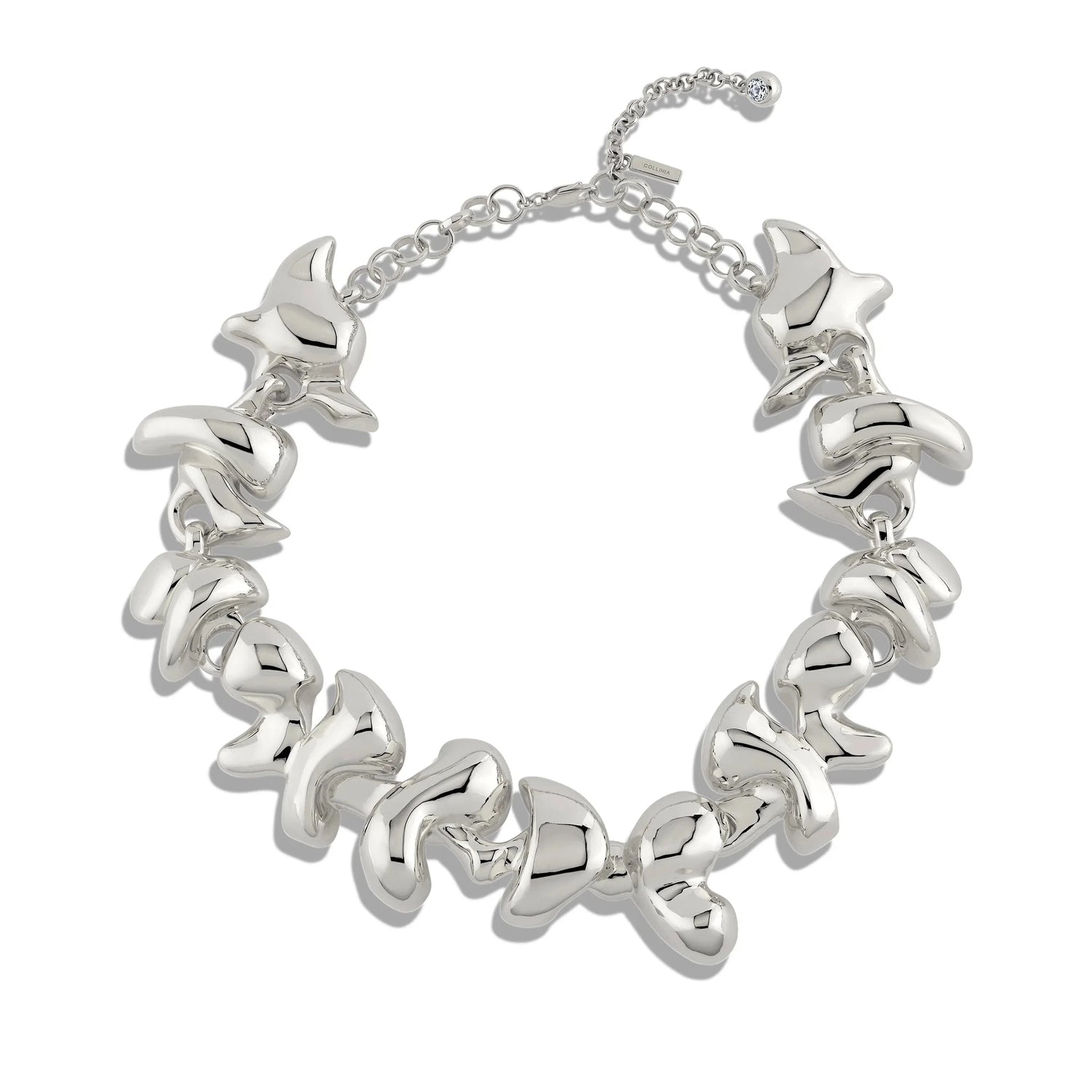 Awe Inspired Necklaces Brass/Rhodium Sculpted Bloom Collar