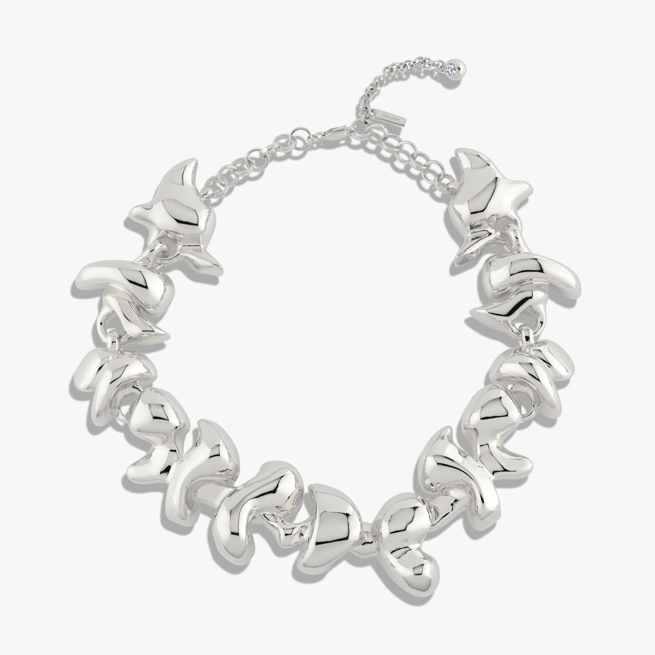 Awe Inspired Necklaces Brass/Rhodium Sculpted Bloom Collar