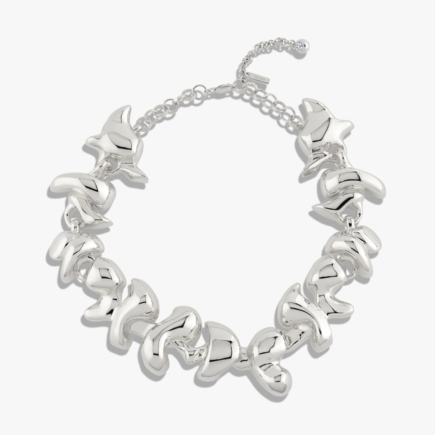 Awe Inspired Necklaces Brass/Rhodium Sculpted Bloom Collar