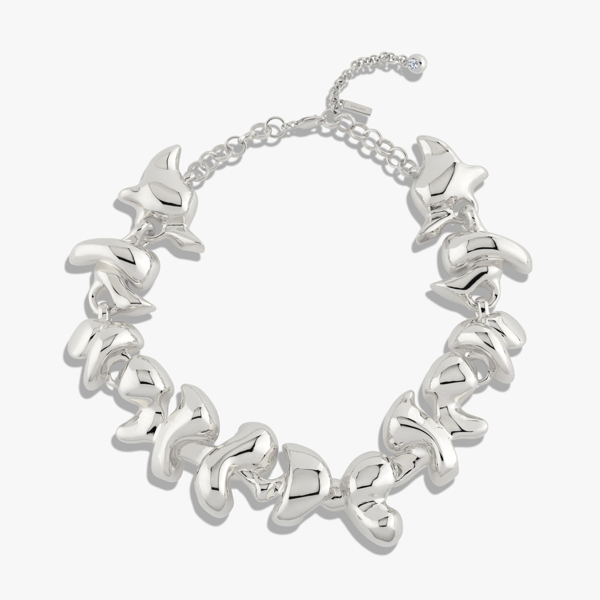 Awe Inspired Necklaces Brass/Rhodium Sculpted Bloom Collar