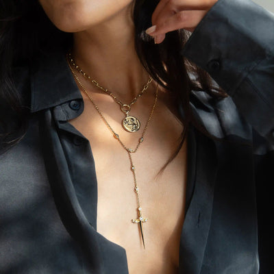 Awe Inspired Necklaces By The Sword Lariat Necklace Set