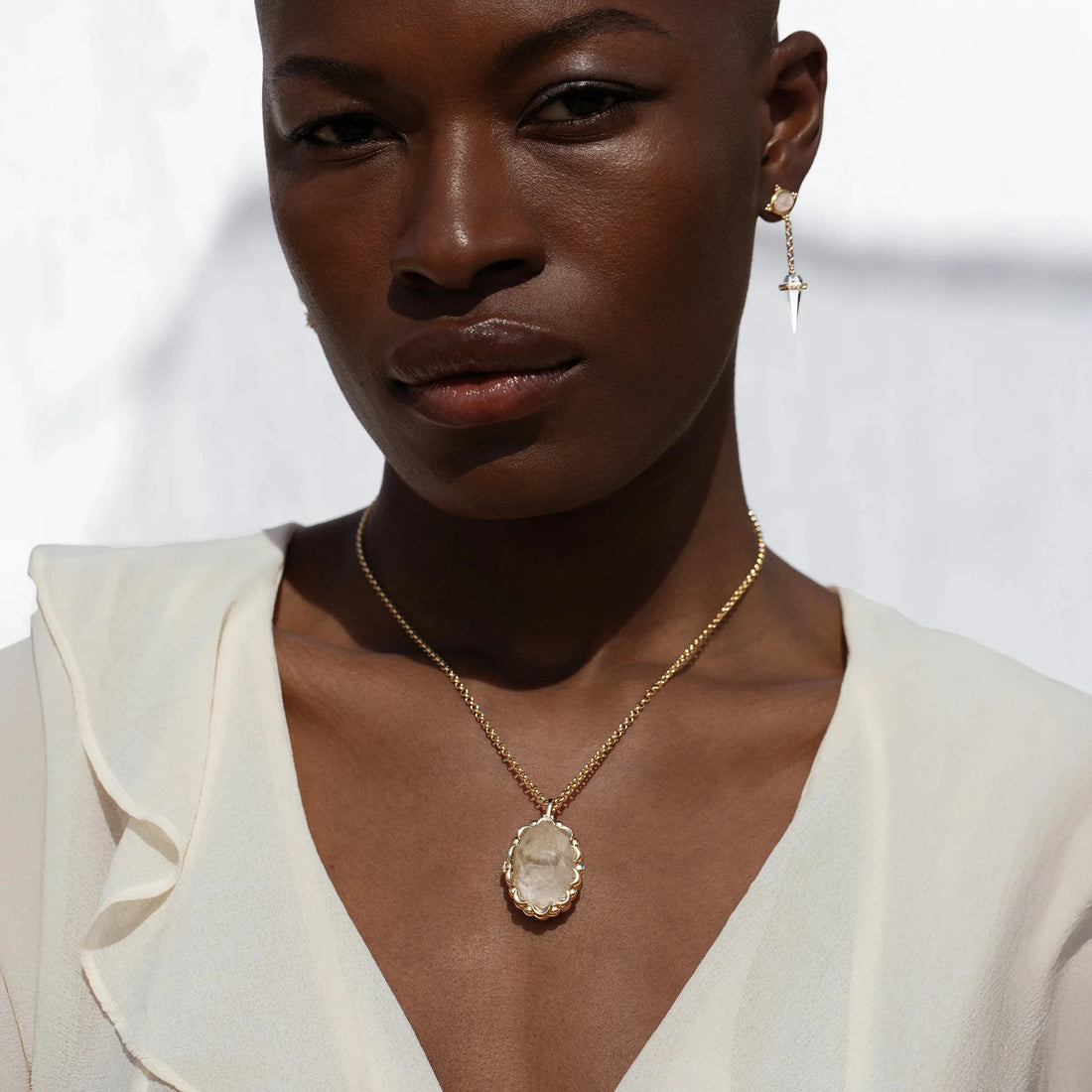 Awe Inspired Necklaces Clear Quartz Oracle Locket Necklace