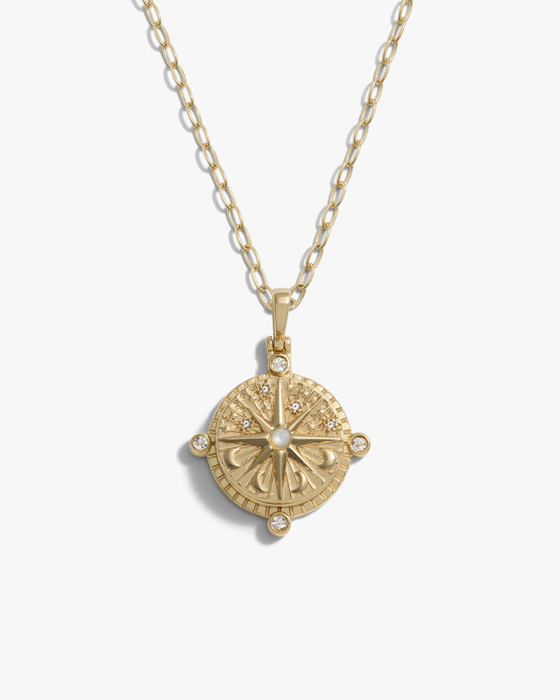 Awe Inspired Necklaces Compass Locket Necklace