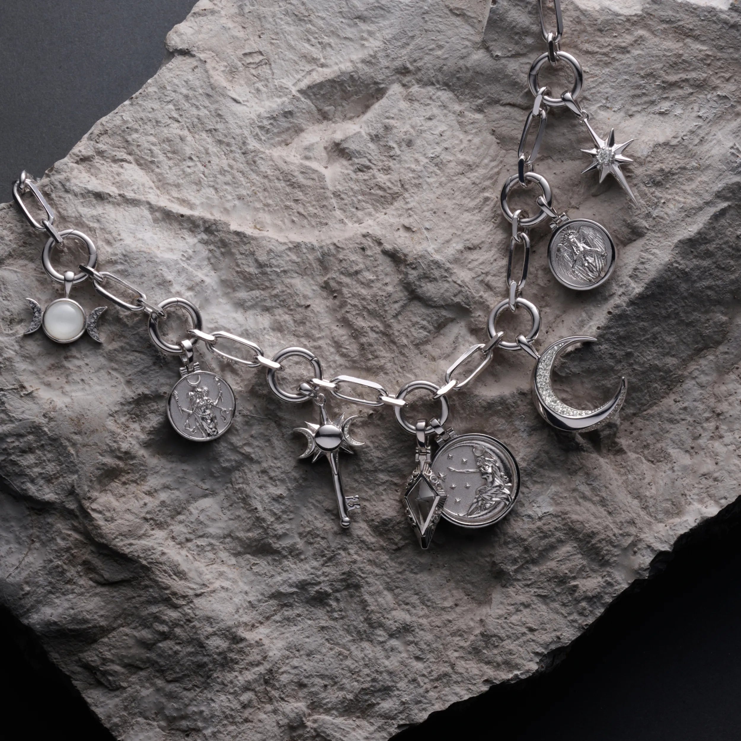 Awe Inspired Necklaces Cosmic Statement Charm Necklace