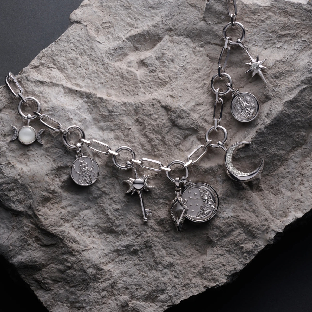 Awe Inspired Necklaces Cosmic Statement Charm Necklace