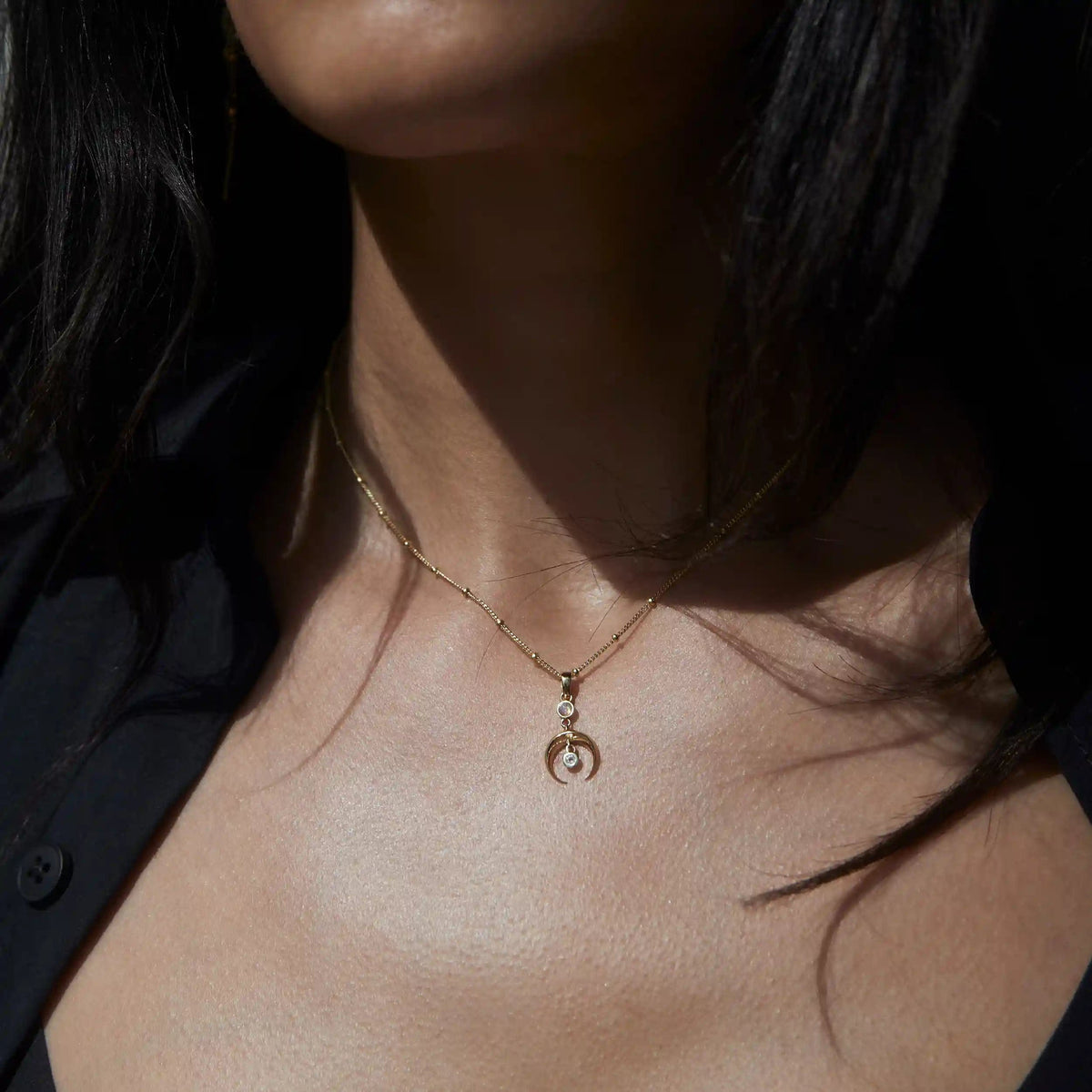 Awe Inspired Necklaces Crescent Spike Opal Necklace