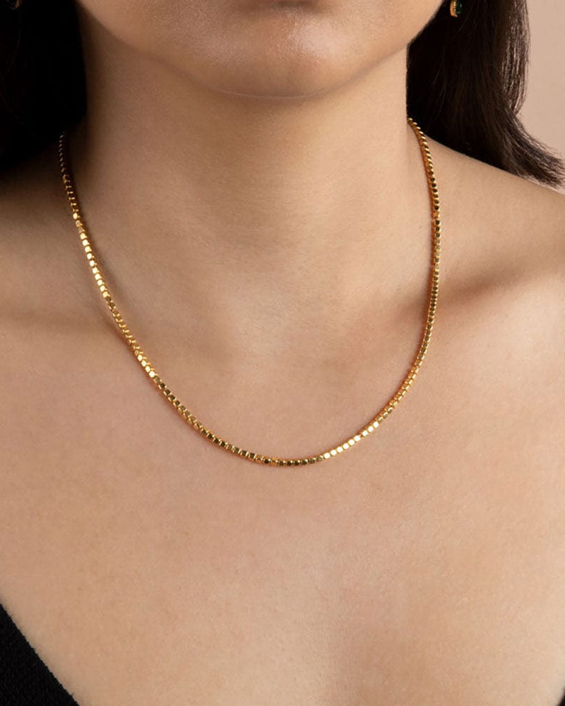 Awe Inspired Necklaces Cube Chain Necklace