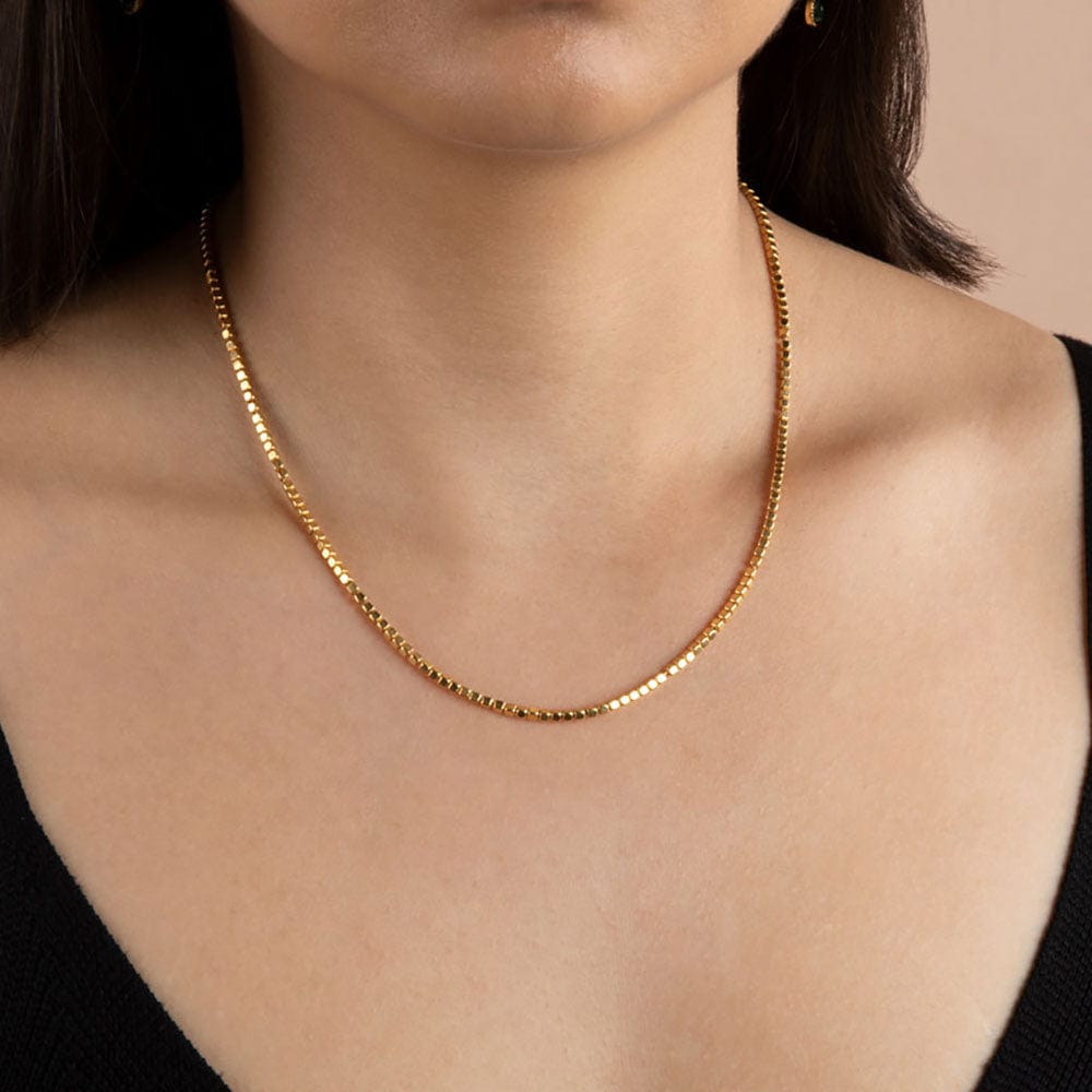 Awe Inspired Necklaces Cube Chain Necklace