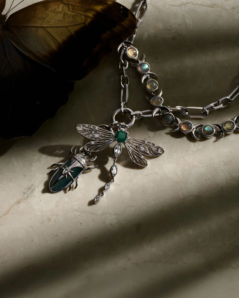 Awe Inspired Necklaces Dark Fairy Extra Long Charm Necklace