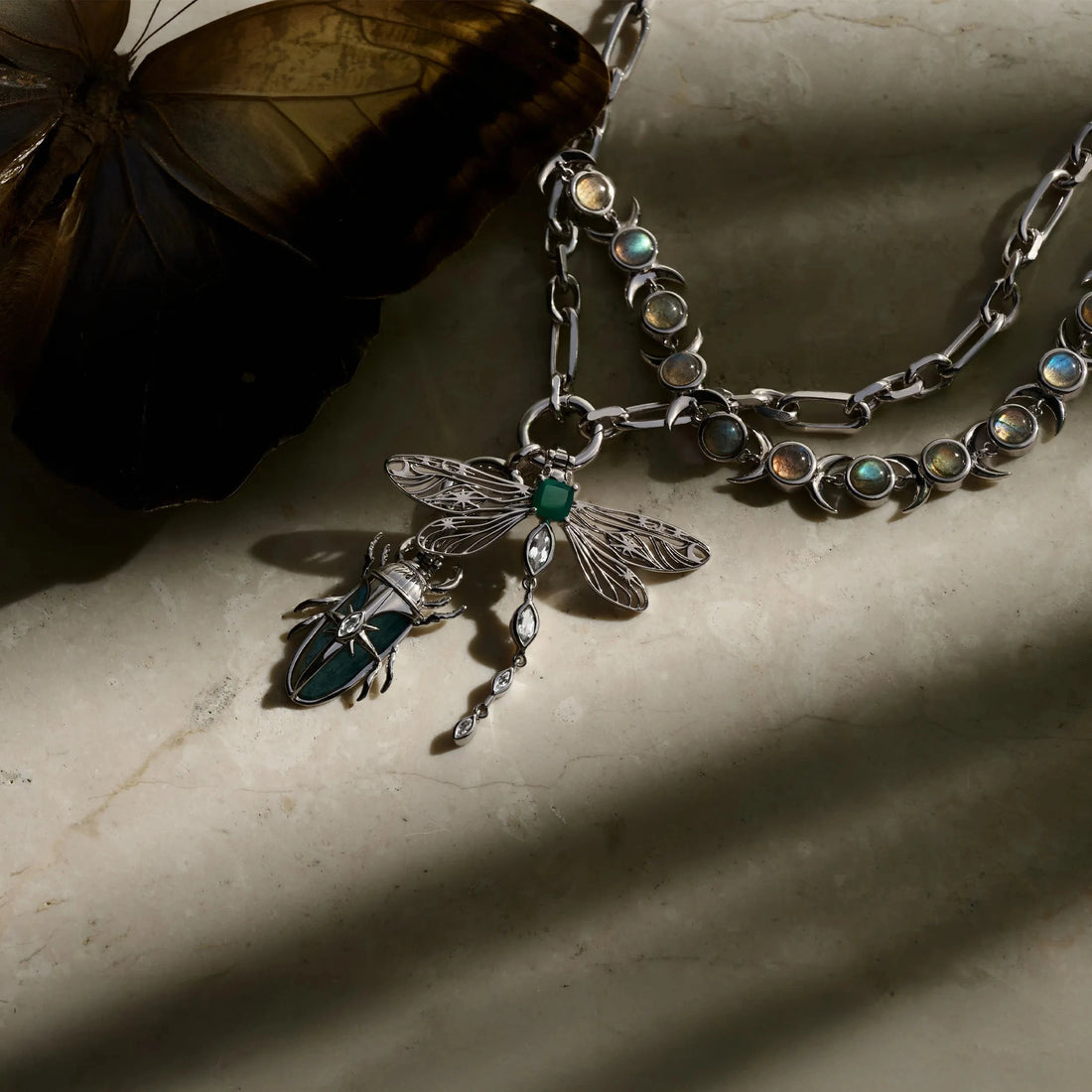 Awe Inspired Necklaces Dark Fairy Extra Long Charm Necklace