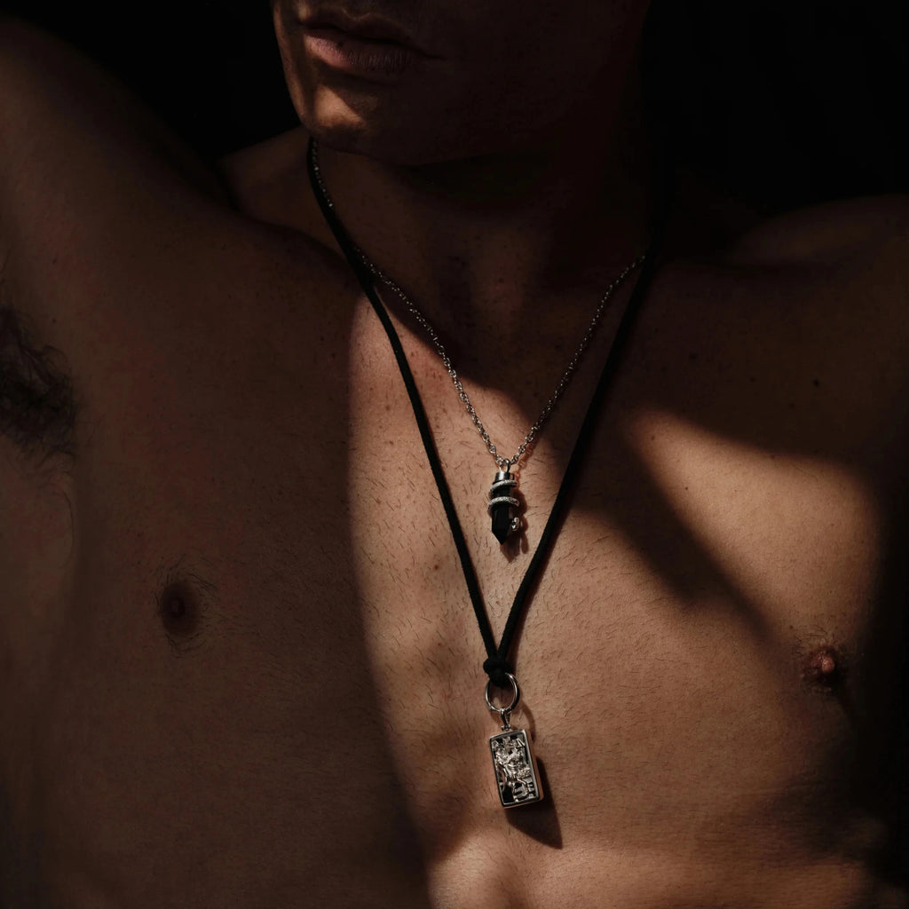 Awe Inspired Necklaces Death Crystal Cord Charm Necklace