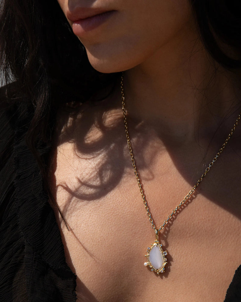 Awe Inspired Necklaces Deep Sea Organic Pearl Necklace
