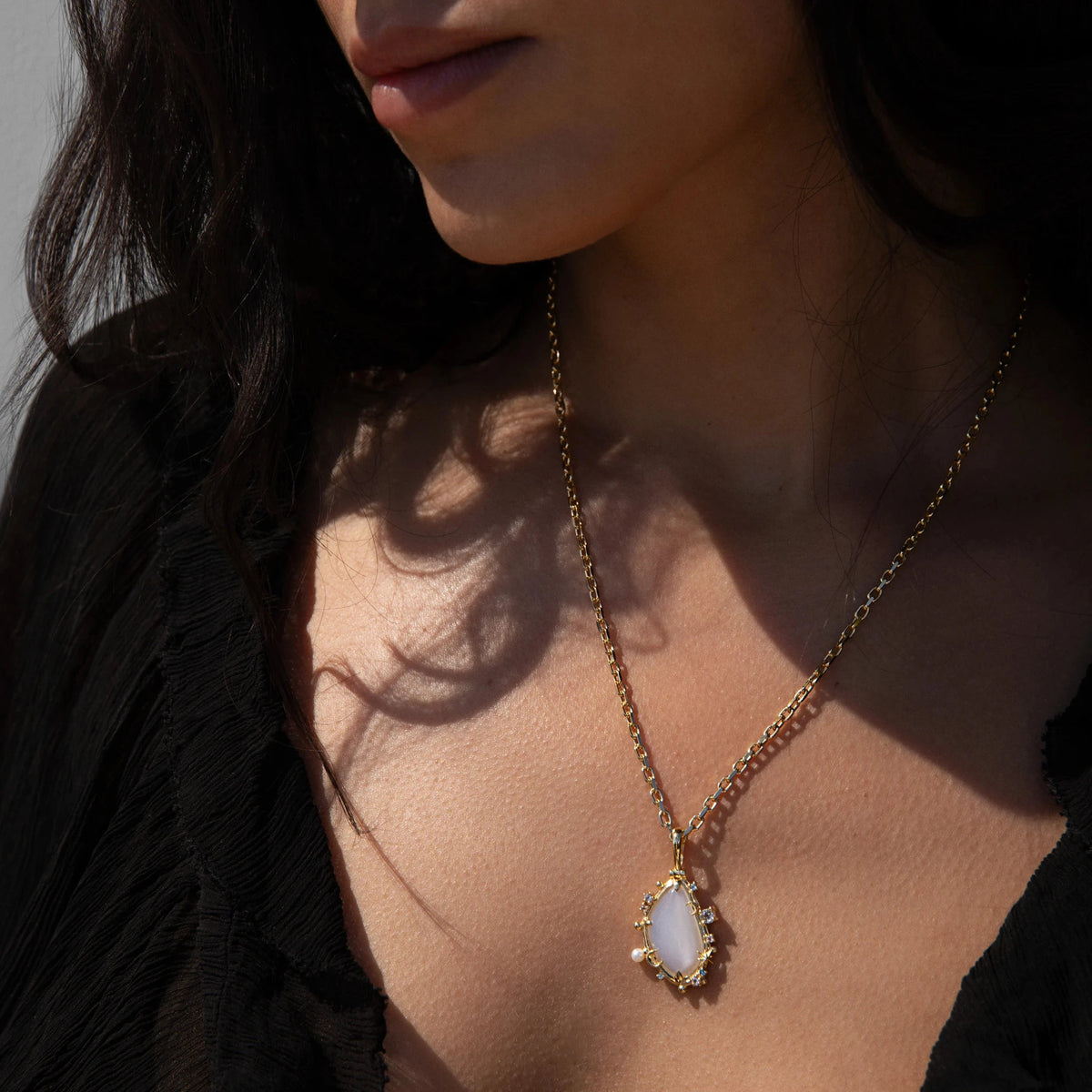Awe Inspired Necklaces Deep Sea Organic Pearl Necklace