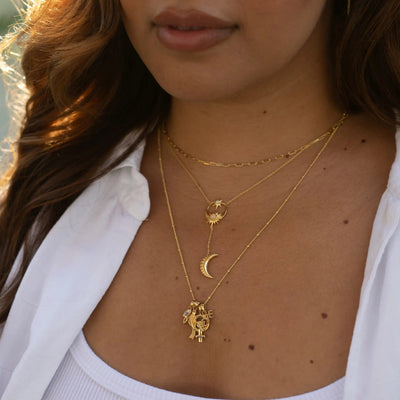 Awe Inspired Necklaces Double Marquise White Topaz Necklace