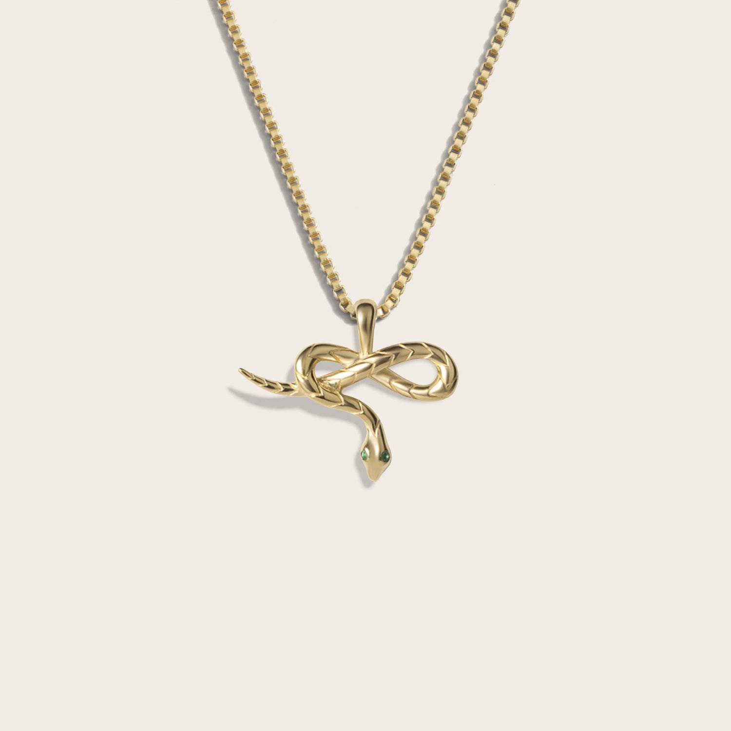 Awe Inspired Necklaces Emerald Eye Snake Necklace