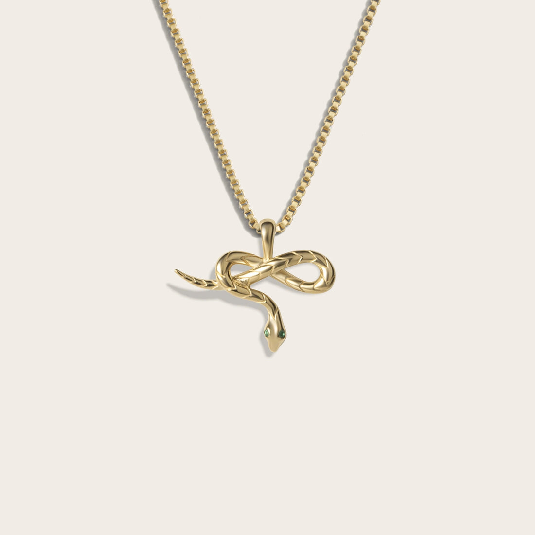 Awe Inspired Necklaces Emerald Eye Snake Necklace