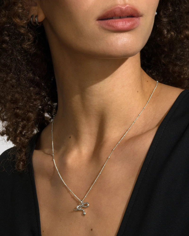 Awe Inspired Necklaces Emerald Eye Snake Necklace