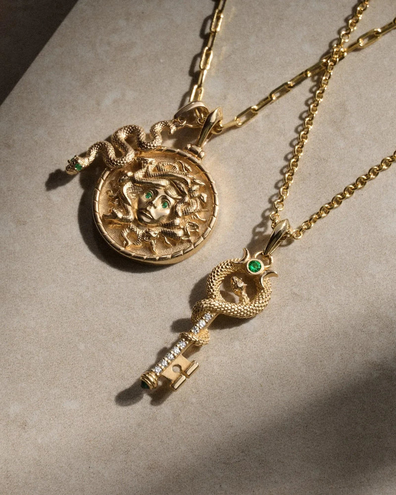 Awe Inspired Necklaces Emerald Key Necklace