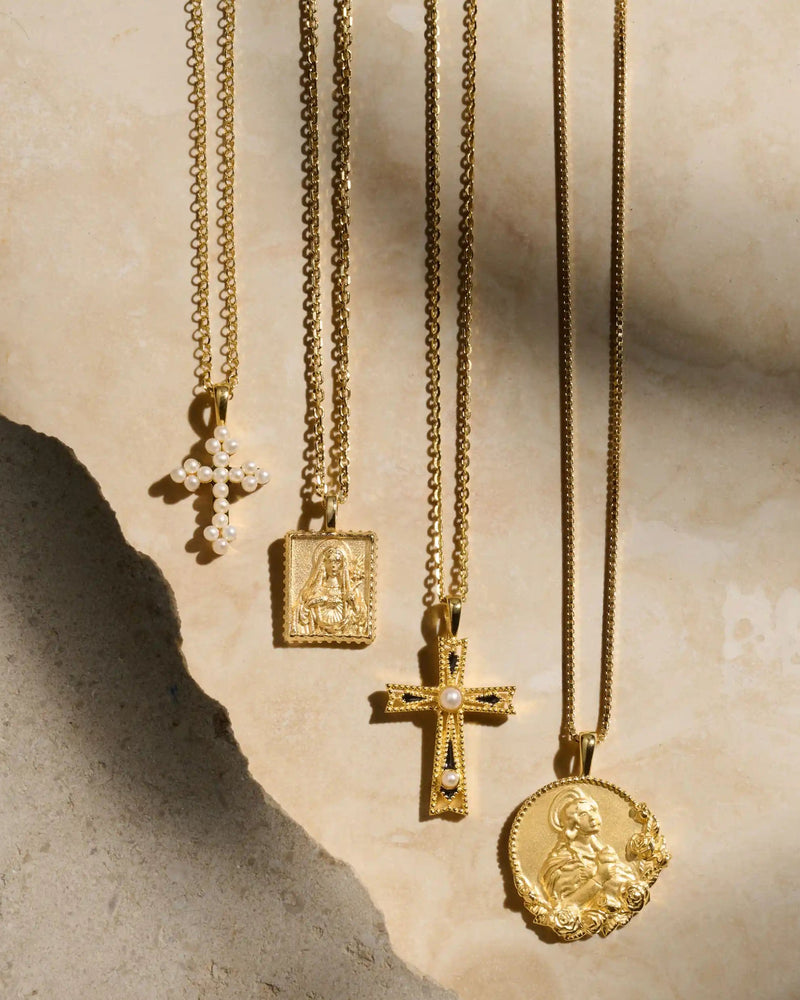 Awe Inspired Necklaces Enamel Cross Necklace