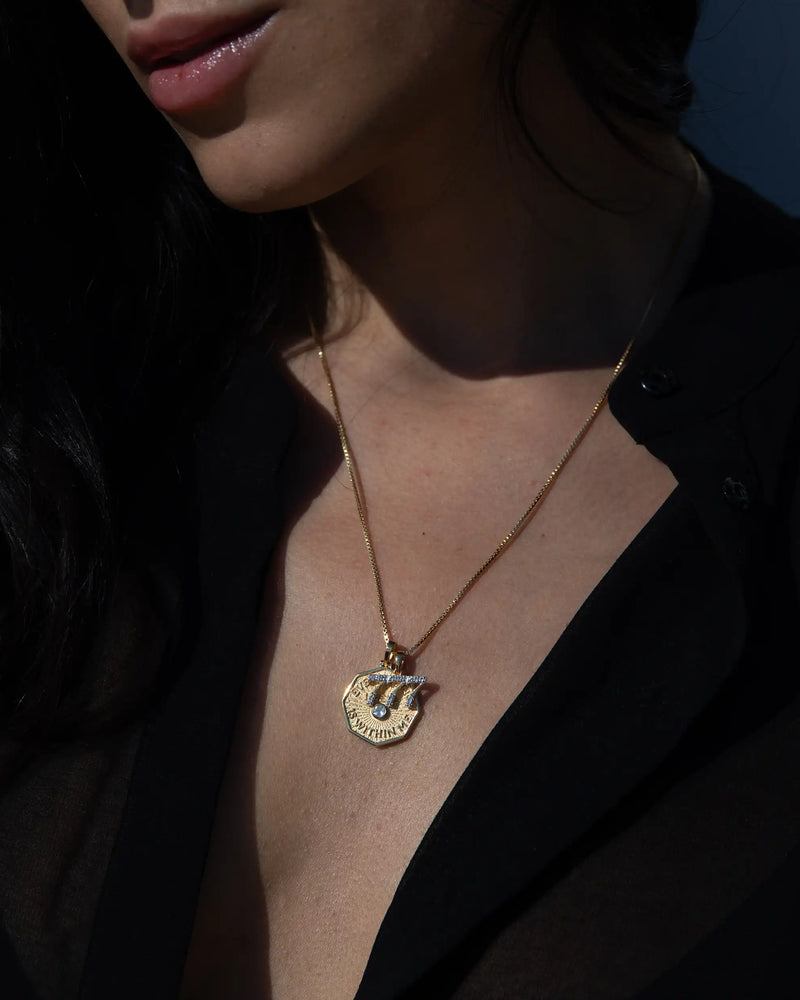 Awe Inspired Necklaces Everything I Need is Within Me Affirmation and Angel Number Set