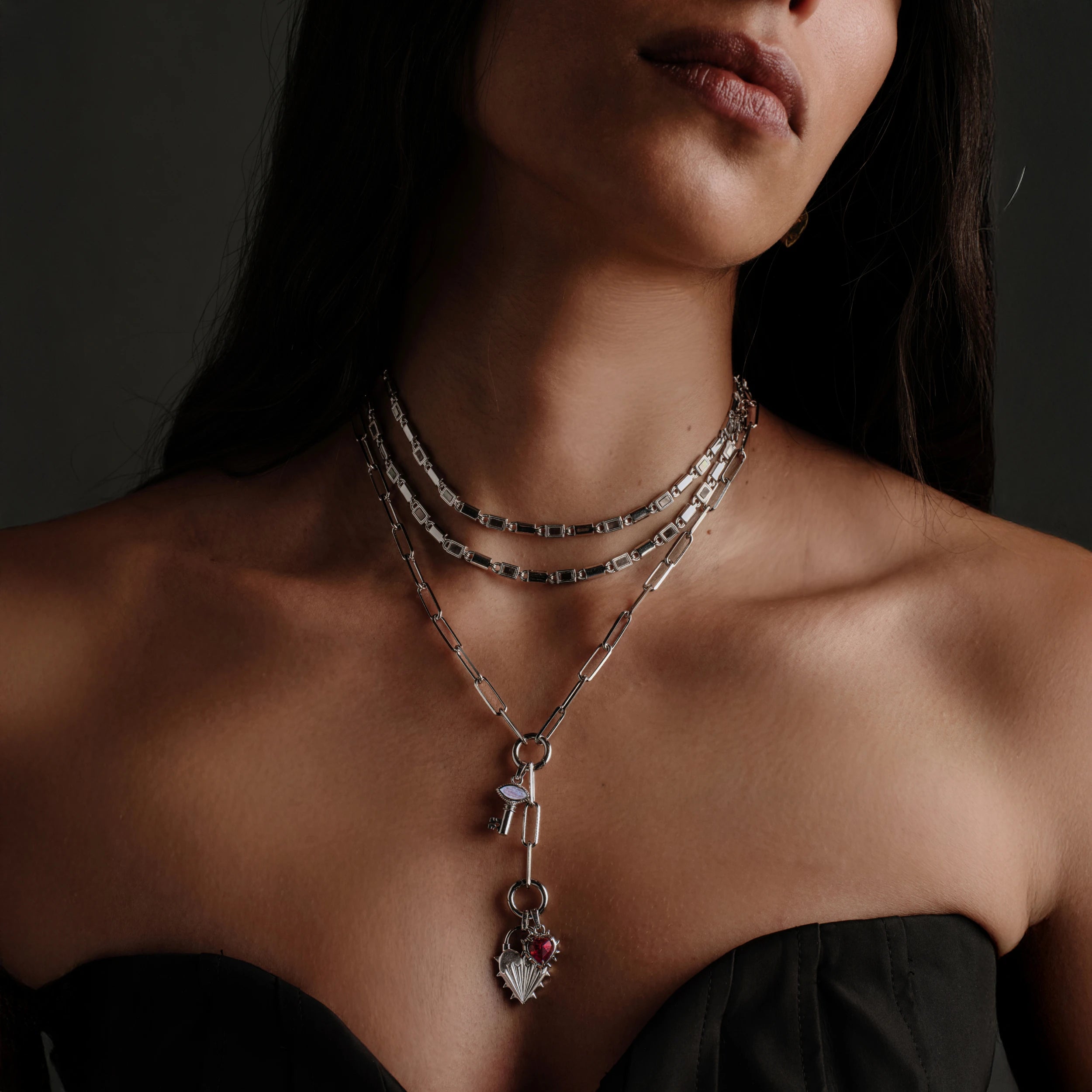 Awe Inspired Necklaces Forbidden Love Charm Lariat