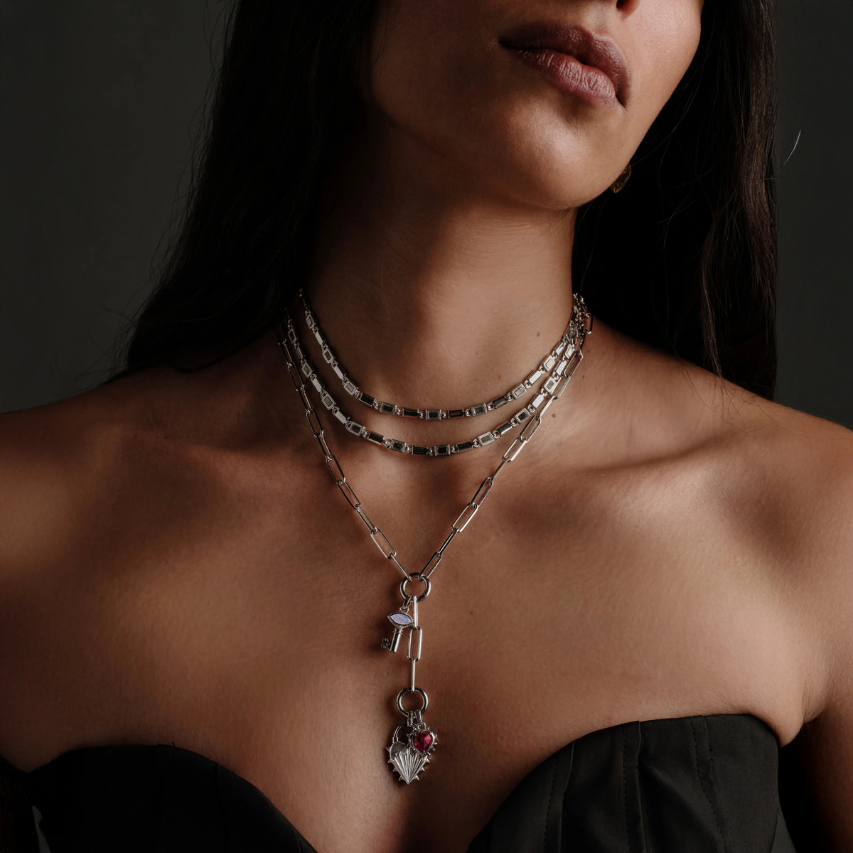 Awe Inspired Necklaces Forbidden Love Charm Lariat