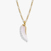 Awe Inspired Necklaces Gemstone Angel Wing Figaro Necklace