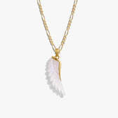 Awe Inspired Necklaces Gemstone Angel Wing Figaro Necklace