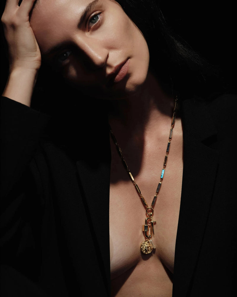 Awe Inspired Necklaces Gemstone Bar Charm Necklace