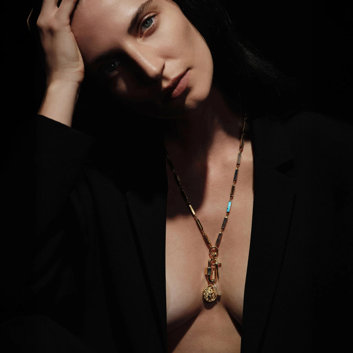 Awe Inspired Necklaces Gemstone Bar Charm Necklace