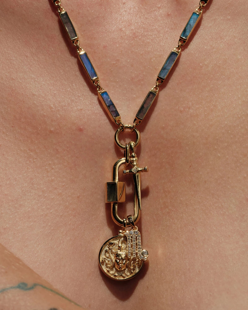 Awe Inspired Necklaces Gemstone Bar Charm Necklace