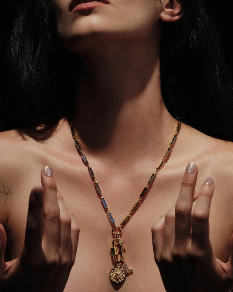 Awe Inspired Necklaces Gemstone Bar Charm Necklace